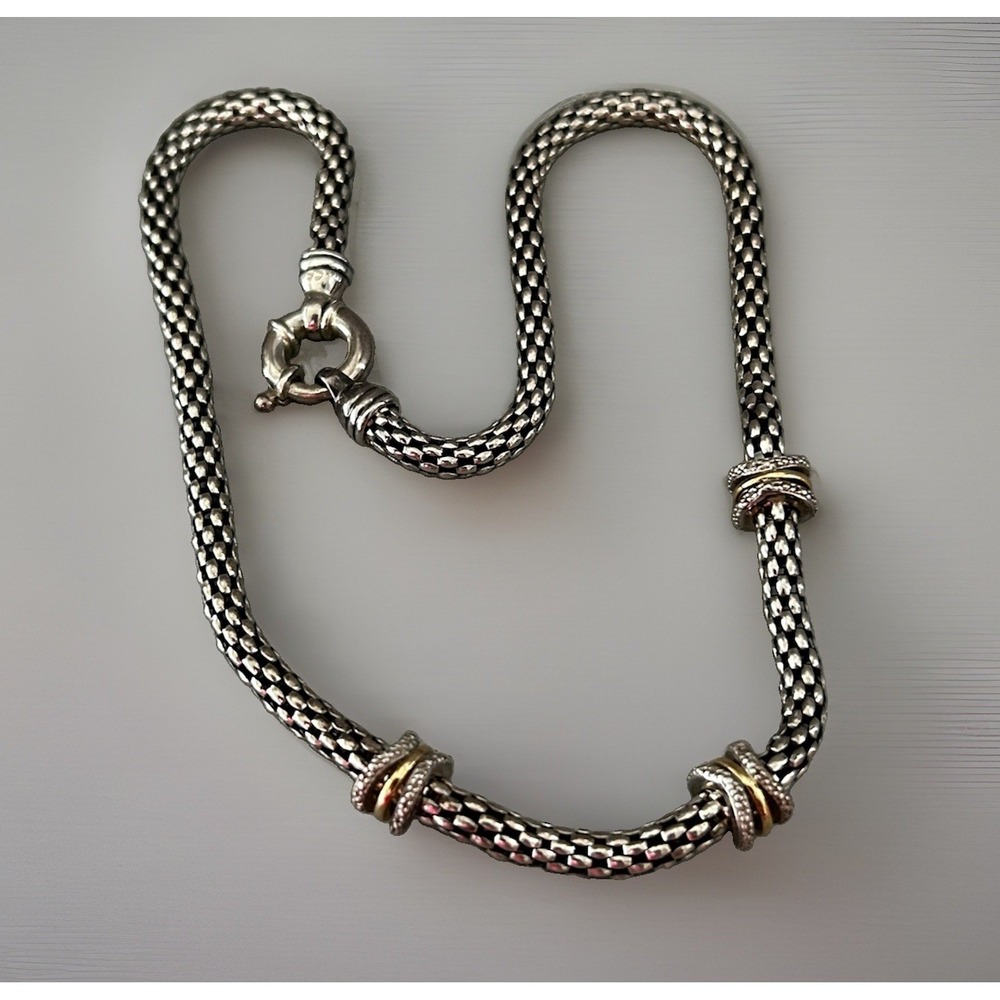 Gabrielle Bruni 925 Sterling Silver & 14k Gold Chain Necklace